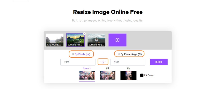 resize photos on pc