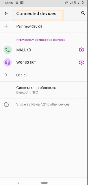 Connect Bluetooth Headphones in Android step2