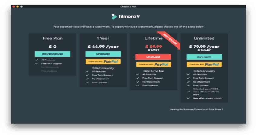 filmora pro price