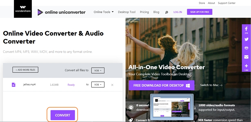 turn video dvd with online uniconverter