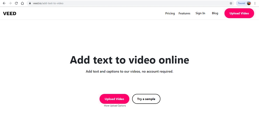 Add Text to a Video-Veed