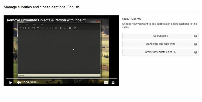 Add Subtitles to Youtube and Save it