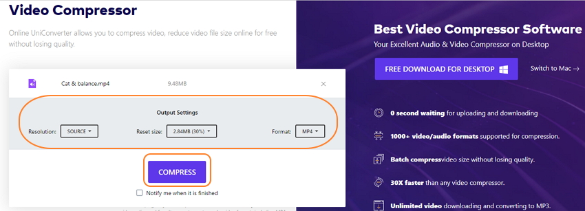 how to compress video files without losing quality online