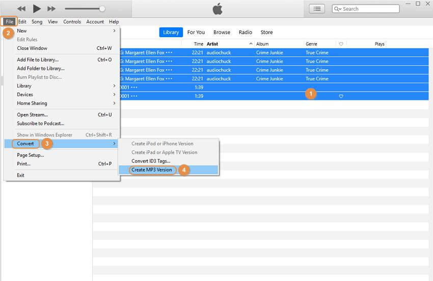 convert iTunes to MP3 - step2