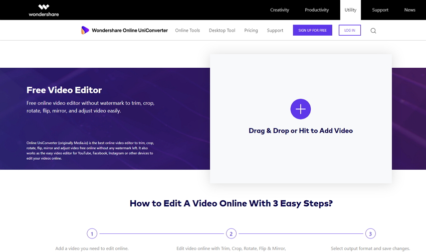 Convert video format-Online UniConverter