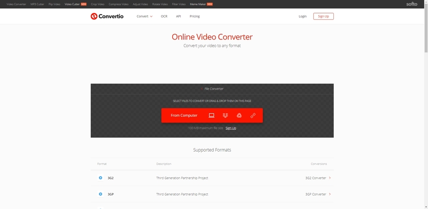 konversi file video-Convertio