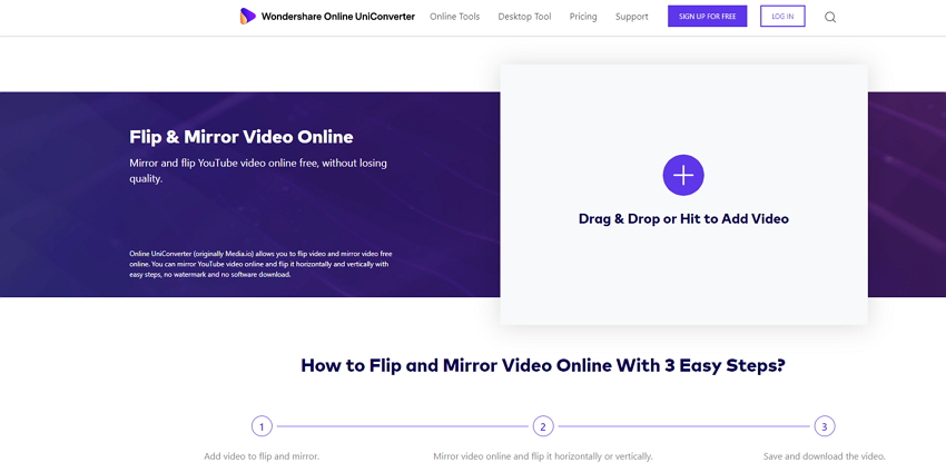 Flip a Video-Online Uniconverter