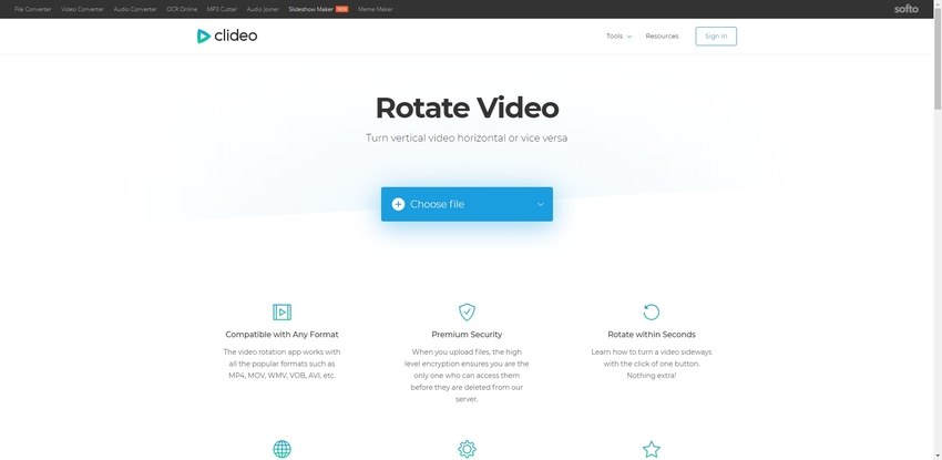Rotate 3GP Video Online-Clideo