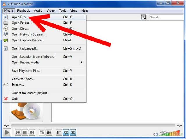 how to open arf file extension in vlc player