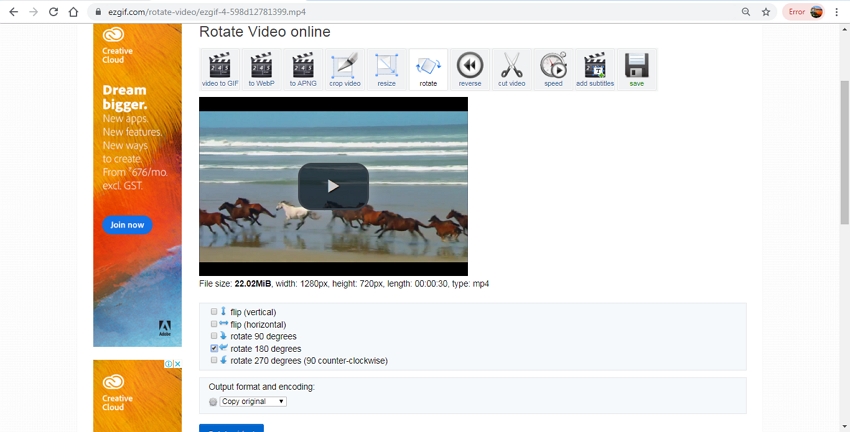 online video rotate editor