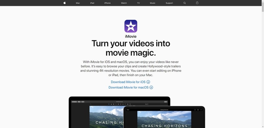 crop video imovie