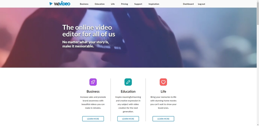 online video editor no download that accepts webm