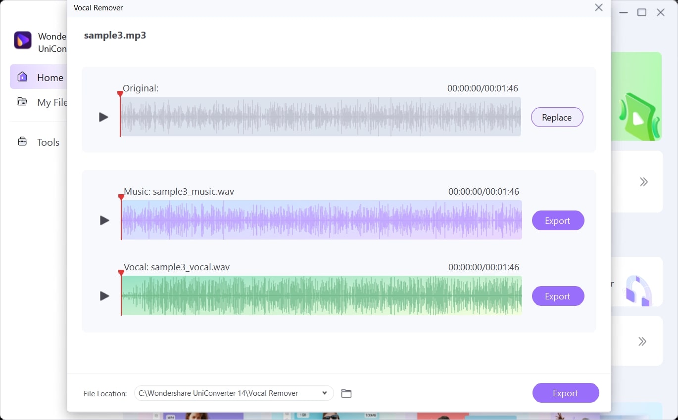 uniconverter vocal remover tool