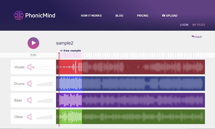 phonicmind isolate vocals