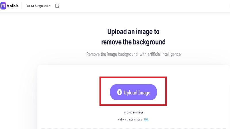 insert image to media.io